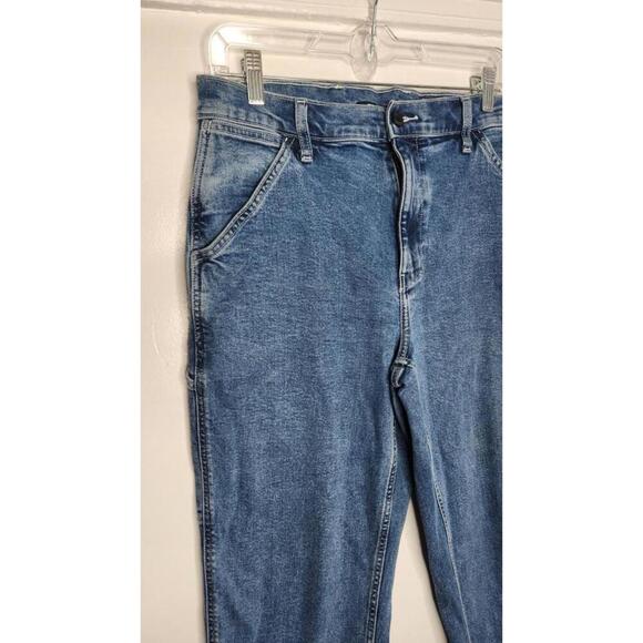 Uniqlo Jeans Mens Medium Blue Denim Relaxed Fit Drawstring Waist Casual Pants - Picture 3 of 9